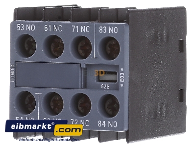 Frontansicht Siemens Indus.Sector 3RH2911-1GA22 Hilfsschalterblock 2S+2 