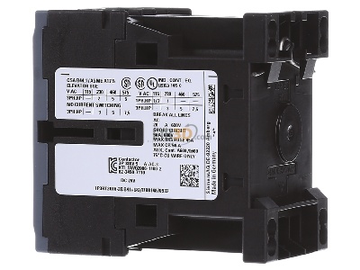 Ansicht rechts Siemens 3RT2016-2BB41 Schtz 24DC 4KW/400V,1S,3p 