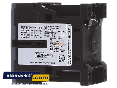 Ansicht rechts Siemens Indus.Sector 3RT20152BB42 Schtz 24DC 3KW/400V,1,3p 3RT2015-2BB42