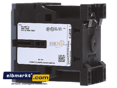 View on the right Siemens Indus.Sector 3RH2122-2BB40 Contactor relay 0VAC 24VDC 2NC/ 2 NO 
