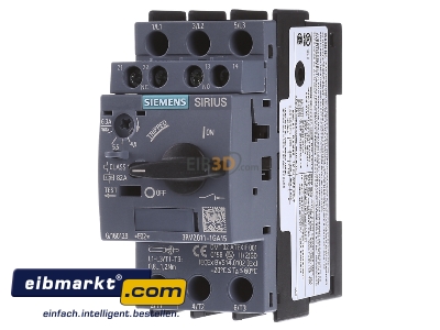 Frontansicht Siemens Indus.Sector 3RV2011-1GA15 Leistungsschalter Motor 4,5-6,3A S00 