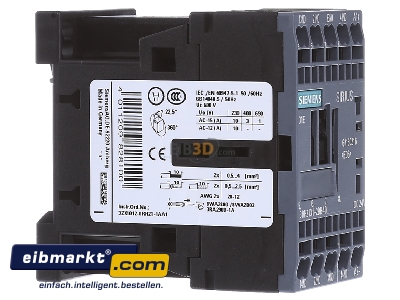 Ansicht links Siemens Indus.Sector 3RH2131-2BB40 Hilfsschtz 24DC 3S+1 S00 