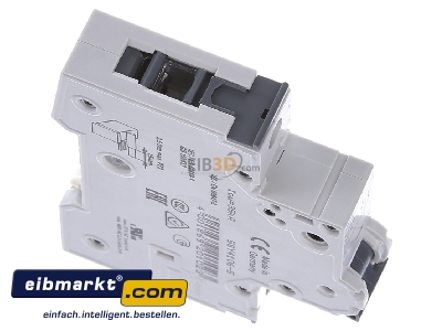 Ansicht oben links Siemens Indus.Sector 5SY4106-5 LS-Schalter 10KA,1p,A,6A,T=70mm 