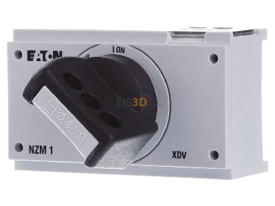 Front view Eaton NZM1-XDV Handle for power circuit breaker black 
