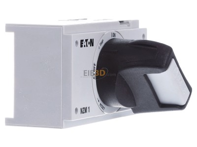 View on the left Eaton NZM1-XDV Handle for power circuit breaker black 
