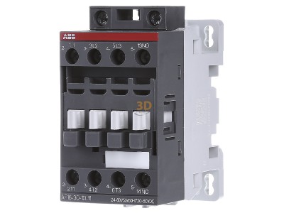 Front view ABB AF16-30-10-11 Magnet contactor 18A 24...60VAC 
