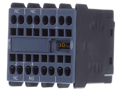Frontansicht Siemens 3RH2911-2HA11 Hilfsschalterblock 1S+10E S00 