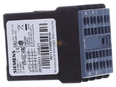 Ansicht links Siemens 3RH2911-2HA11 Hilfsschalterblock 1S+10E S00 