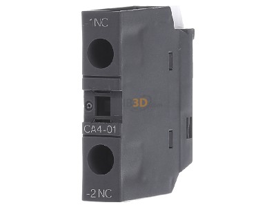 Front view ABB CA4-01 Auxiliary contact block 0 NO/1 NC 
