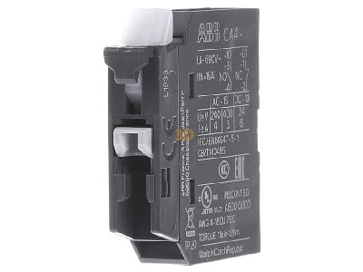 Back view ABB CA4-01 Auxiliary contact block 0 NO/1 NC 
