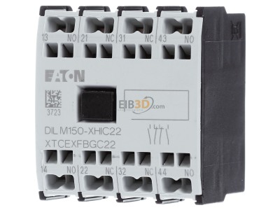 Front view Eaton DILM150-XHIC22 Auxiliary contact block 2 NO/2 NC 
