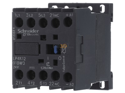 Front view Schneider Electric LP4K1201BW3 Magnet contactor 12A 24VDC 
