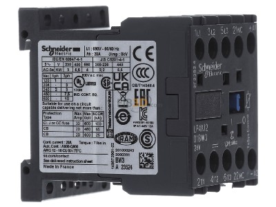 View on the left Schneider Electric LP4K1201BW3 Magnet contactor 12A 24VDC 
