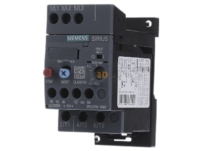 Front view Siemens 3RU2116-1KB1 Thermal overload relay 9...12,5A 
