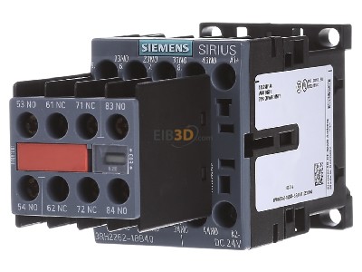Front view Siemens 3RH2262-1BB40 Auxiliary relay 0VAC 24VDC 2NC/ 6 NO 
