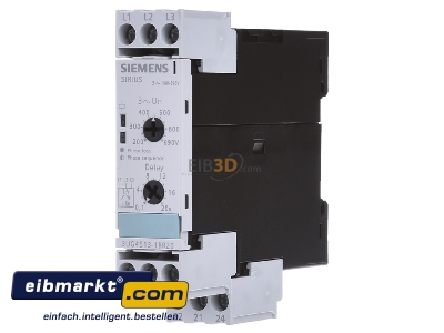 Frontansicht Siemens Indus.Sector 3UG4513-1BR20 Phasenfolgeberwachung 3x 160-690VAC 2W 