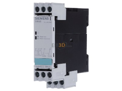 Front view Siemens 3UG4512-1BR20 Phase monitoring relay 160...690V 
