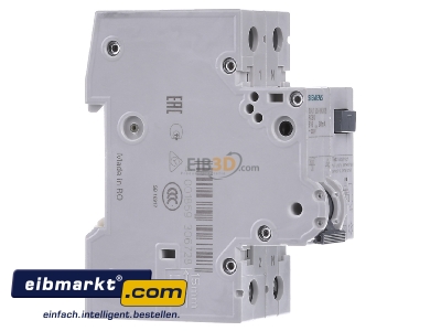 View on the left Siemens Indus.Sector 5SU1356-6KK16 Earth leakage circuit breaker B16/0,03A - 
