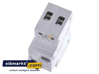 View up front Siemens Indus.Sector 5SU1356-6KK16 Earth leakage circuit breaker B16/0,03A - 
