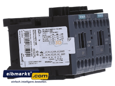 Ansicht links Siemens Indus.Sector 3RA2318-8XB30-1AB0 Wendekombination 7,5kW/400V 24VAC S00 