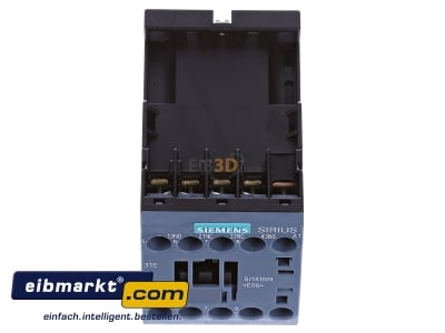 View up front Siemens Indus.Sector 3RH2131-1AB00 Contactor relay 24VAC 0VDC 1NC/ 3 NO
