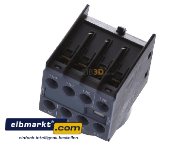 View up front Siemens Indus.Sector 3RH2911-1FA22-0MA0 Auxiliary contact block 2 NO/2 NC
