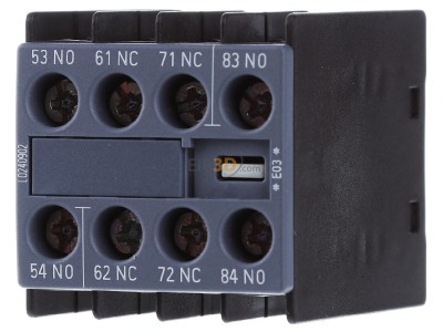 Front view Siemens 3RH2911-1XA22-0MA0 Auxiliary contact block 2 NO/2 NC 
