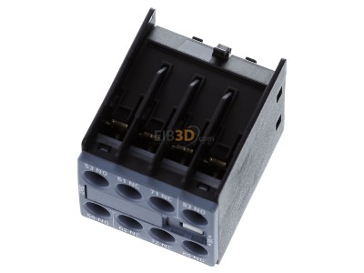View up front Siemens 3RH2911-1XA22-0MA0 Auxiliary contact block 2 NO/2 NC 
