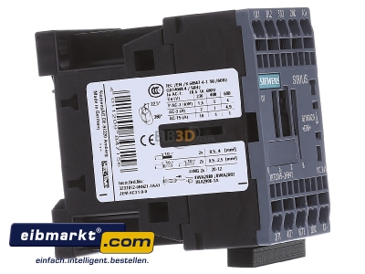 Ansicht links Siemens Indus.Sector 3RT2015-2FB42 Schtz 3kW/400V 1 24VDC 