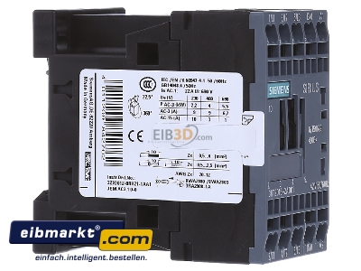 Ansicht links Siemens Indus.Sector 3RT2016-2AD01 Schtz 4kW/400V 1S 42AC 