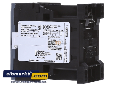 Ansicht rechts Siemens Indus.Sector 3RT2016-2AD01 Schtz 4kW/400V 1S 42AC 
