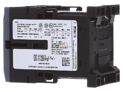 Ansicht rechts Siemens 3RT2017-1AV01 Schtz 5,5kW/400V 1S 400VAC 