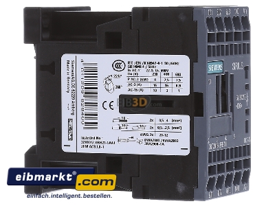 Ansicht links Siemens Indus.Sector 3RT2018-2FB41 Schtz 7,5kW/400V 1S 24VDC 