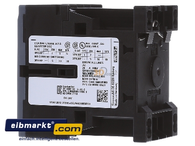 Ansicht rechts Siemens Indus.Sector 3RT2018-2FB41 Schtz 7,5kW/400V 1S 24VDC 