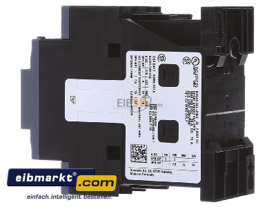 Ansicht rechts Siemens Indus.Sector 3RT2026-1AR60 Schtz 11kW/400V 1S+1 400V 