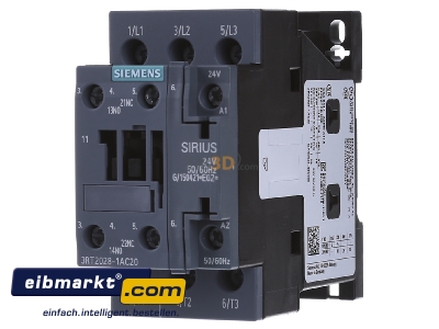 Frontansicht Siemens Indus.Sector 3RT2028-1AC20 Schtz 18,5kW/400V 1S+1 