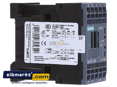 Ansicht links Siemens Indus.Sector 3RT2316-2AP00 Schtz 12kW/400V 18A 230VAC 