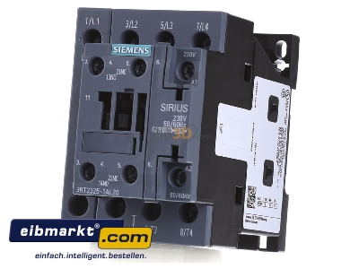 Frontansicht Siemens Indus.Sector 3RT2325-1AL20 Schtz 22kW/400V 35A 230VAC 