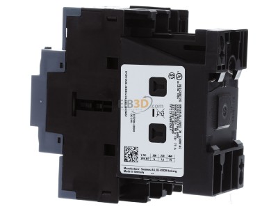 View on the right Siemens 3RT2526-2BB40 Magnet contactor 25A 24VDC 
