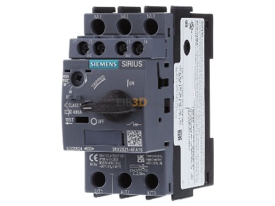 Frontansicht Siemens 3RV2021-4FA15 Leistungsschalter 34-40A N-ausl. 480A 
