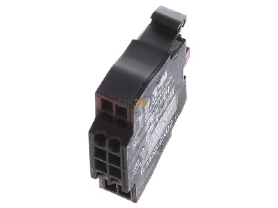 View up front Eaton M22-CK02 Auxiliary contact block 0 NO/2 NC 
