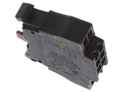 View top left Eaton M22-CK02 Auxiliary contact block 0 NO/2 NC 
