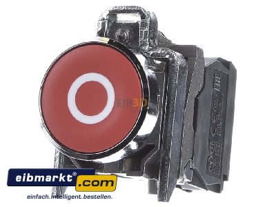 Frontansicht Schneider Electric XB4BA4322 Drucktaster fl.,rt 