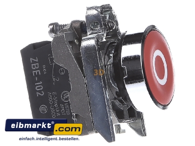 Ansicht links Schneider Electric XB4BA4322 Drucktaster fl.,rt 