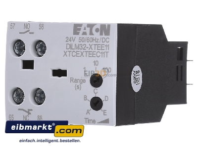 Front view Eaton (Moeller) DILM32-XTEE11(RA24) Activation-delayed timer block block - 
