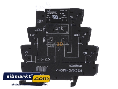 Front view Weidmller TOS 230VUC 48VDC0,1A Optocoupler 0,1A
