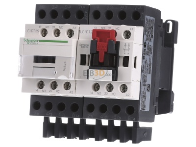 Frontansicht Schneider Electric LC2DT25P7 Wendeschtz 25A 230V50/60HZ 