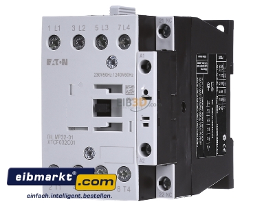 Frontansicht Eaton (Moeller) DILMP32-01 #118911 Leistungsschtz 32A,230V50/240V60HZ DILMP32-01 118911