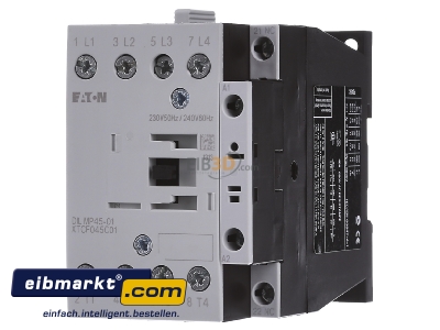 Frontansicht Eaton (Moeller) DILMP45-01 #118914 Leistungsschtz 45A,230V50/240V60HZ 