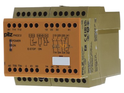 Front view Pilz PNOZ 2#775850 Safety relay 230V AC EN954-1 Cat 4 PNOZ 2775850
